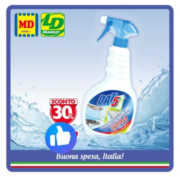 ДАТ 5 БЕЛИНА СПРЕЙ ЗА ПОЧИСТВАНЕ НА БАНИ ТОАЛЕТНИ КУХНИ 1000 МЛ