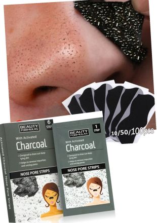 БЮТИ ФОРМУЛАС ЛЕНТИ ЗА ЧЕРНИ ТОЧКИ С ЧЕРЕН ВЪГЛЕН 6 БР