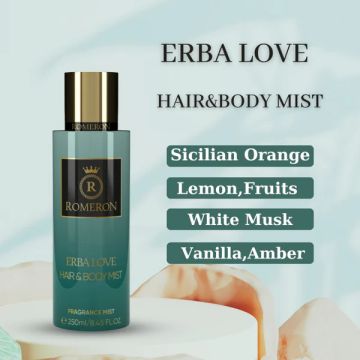 ROMERON ФРЕНСКИ СПРЕЙ ЗА КОСА И ТЯЛО ERBA LOVE 250 МЛ