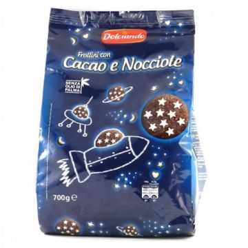 БИСКВИТИ ДОЛЧИАНДО КАКАО СЪС ЗВЕЗДИЧКИ 700 ГР