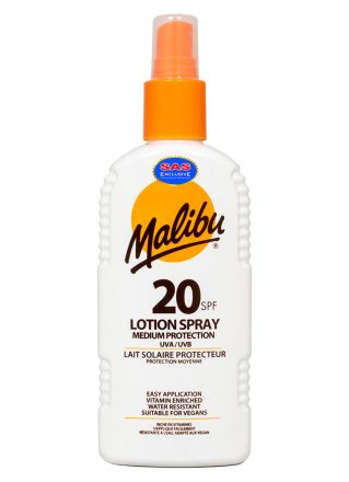 МАЛИБУ SPF20 СЛЪНЦЕЗАЩИТЕН СПРЕЙ-ЛОСИОН 200 МЛ