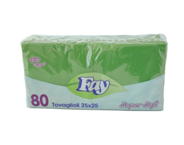 ФАМИ ИТАЛИАНСКИ САЛФЕТКИ 12/12 СМ 80 БР / ЗЕЛЕНИ / 