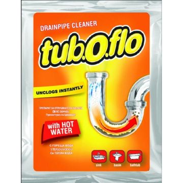 ТУБОФЛО САШЕТА ЗА ОТПУШВАНЕ НА КАНАЛИ ЗА ГОРЕЩА ВОДА 60 ГР
