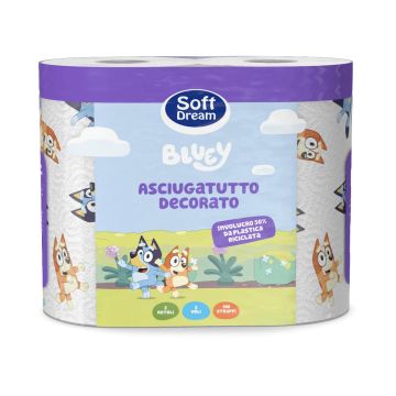 SOFT DREAM BLUEY ДЕКОРИРАНА КУХНЕНСКА РОЛКА 2 БРОЯ В ОПАКОВКА