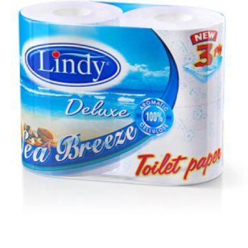 ЛИНДИ ТОАЛЕТНА ХАРТИЯ ДЕЛУКС БРИЗ 4 РУЛА