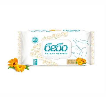 БЕБО МОКРИ КЪРПИЧКИ С ЕКСТРАТ ОТ НЕВЕН 64 БР.