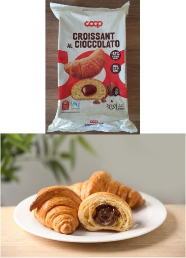 КРОАСАНИ КООП С ШОКОЛАД 6  БР В ПАКЕТ