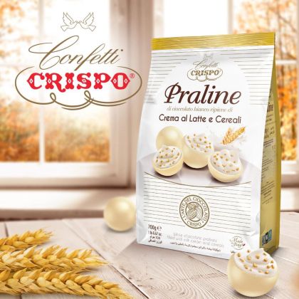 ШОКОЛАДОВИ БОНБОНИ КУОРЕ ДОЛЧЕ С БЯЛ ШОКОЛАД И КРИСПИ 250 ГР /БЕЛИ/