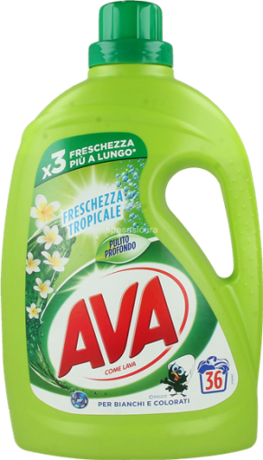 АВА ФРЕЧЕЗА ТРОПИКЪЛ ТЕЧЕН ГЕЛ ЗА ЦВЕТНО ПРАНЕ 1800 МЛ 36 П / ЗЕЛЕН/