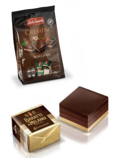 ШОКОЛАДОВИ БОНБОНИ ДОЛЧИАНДО КРЕМИНИ ЛЕШНИК И ВАНИЛИЯ 230 ГР