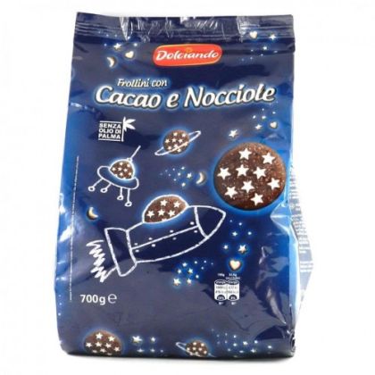 БИСКВИТИ ДОЛЧИАНДО КАКАО СЪС ЗВЕЗДИЧКИ 700 ГР