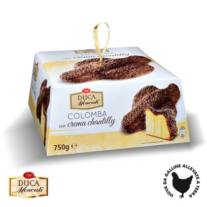КОЛОМБА ДУКА МОСКАТИ ИТАЛИАНСКИ КОЗУНАК С КРЕМ ШАНТИЛИ 750 ГР