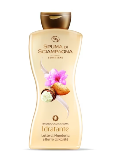 СПУМА ПЯНА ОТ ШАМПАНСКО ДУШ ГЕЛ ИДРАТАНТЕ ЦВЯТ ОТ БАДЕМ 650 МЛ