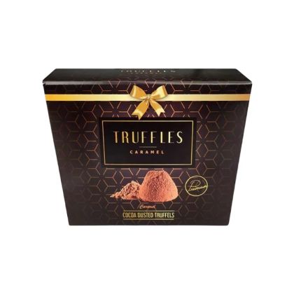 ЛАКАСА КАКАОВИ ТРЮФЕЛИ С КАРАМЕЛ 100 ГР /ЧЕРНА КУТИЯ/