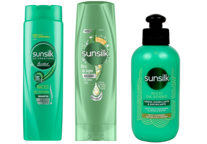 СЕТ СЪНСИЛК РИЧИ КРЕМ БАЛСАМ И ШАМПОАН ЗА ЕСТЕСТВЕНИ КЪДРИЦИ 