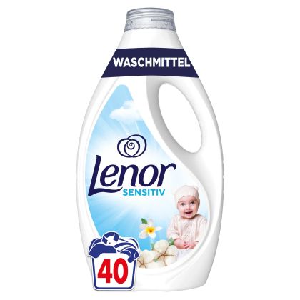 ЛЕНОР СЕНСИТИВ ТЕЧЕН ГЕЛ ЗА БЕБЕШКИ ДРЕХИ 1800 МЛ 40 П