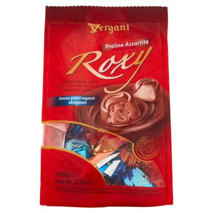 ШОКОЛАДОВИ БОНБОНИ ВЕРГАНИ РОКСИ АСОРТИ 100 ГР /ЧЕРВЕНИ/
