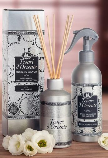 ТЕЗОРИ ДЕФУЗЕР С АРОМАТНИ ПРЪЧИЦИ,  АРОМАТ БЯЛ МУСКУС 200 МЛ 