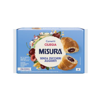 МИСУРА КРОАСАНИ С НАТУРАЛЕН КВАС И ЧЕРЕШОВ ПЪЛНЕЖ С НАТУРАЛНИ ПОДСЛАДИТЕЛИ 298 ГР / СИН ПАКЕТ /