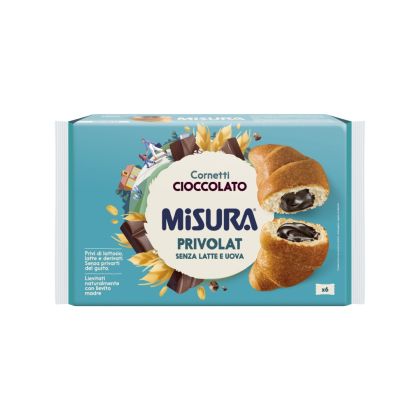 МИСУРА КРОАСАНИ С НАТУРАЛЕН КВАС И ШОКОЛАДОВ ПЪЛНЕЖ БЕЗ ЯЙЦА,ЛАКТОЗА,МЛЯКО И МЛЕЧНИ ПРОДУКТИ 298 ГР / ЗЕЛЕН ПАКЕТ /