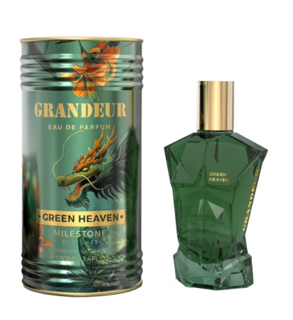 МЪЖКИ ПАРФЮМ GRANDEUR GREEN HEAVEN MILESTONE 100 МЛ / ЗЕЛЕНА КУТИЯ /