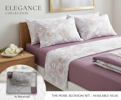 ЛУКСОЗЕН СПАЛЕН КОМПЛЕКТ ЦВЕТЯ С БЯЛА ПЕРЛА 5 ЧАСТИ БЕЗ ЛАСТИК