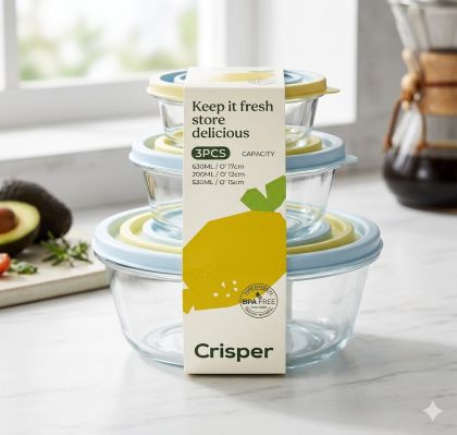 СЕТ 3 ПЛАСТМАСОВИ КУТИИ ЗА ХРАНА 200/530/1000 МЛ