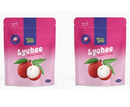 МИНИ ПИКСИ ЖЕЛИРАНИ БОНБОНИ С ЛИЧИ 1 + 1 80 Г 