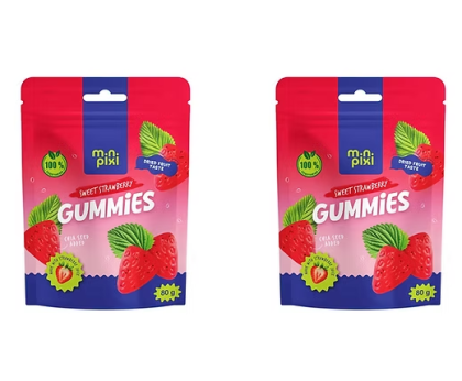 МИНИ ПИКСИ ЖЕЛИРАНИ БОНБОНИ С СЛАДКА ЯГОДА  1 + 1 80 Г 
