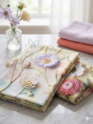 ЛУКСОЗЕН СПАЛЕН КОМПЛЕКТ 5 Д ШАРЕНИ ЦВЕТЯ 3 ЧАСТИ 