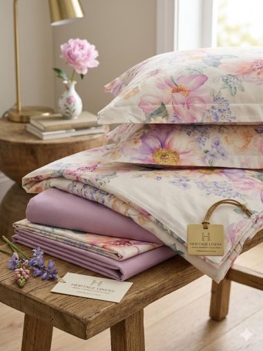 ЛУКСОЗЕН 3Д СПАЛЕН КОМПЛЕКТ ПЪСТРИ ЦВЕТЯ 4 ЧАСТИ БЕЗ ЛАСТИК