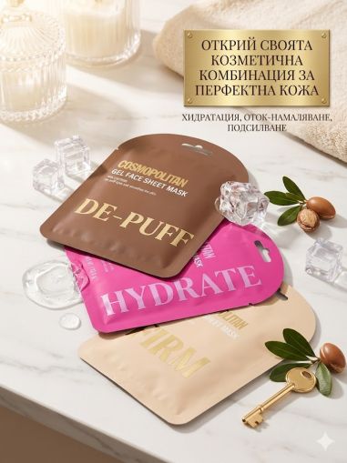 КОСМОПОЛИТЪН МАСКА ЗА ЛИЦЕ С ХИАЛУРОН /ЦИКЛАМА/ 