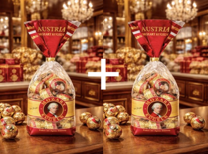 МОЦАРТ БОНБОНИ С ШОКОЛАД И ПЪЛНЕЖ ОТ НУГА КРЕМ 1 + 1 264 ГР /ПЛИК/