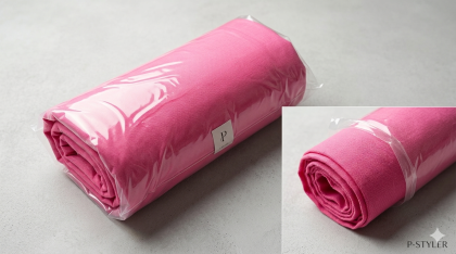 ЕДНОЦВЕТЕН ЧАРШАФ С ЛАСТИК БОМБОНЕНО РОЗОВО 220 Х 240