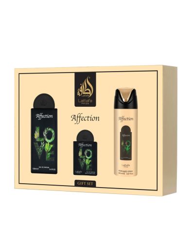 АРАБСКИ УНИСЕКС GIFT SET AFFECTION 100 МЛ + EDP 20 МЛ + PERFUMED SPRAY 200 МЛ