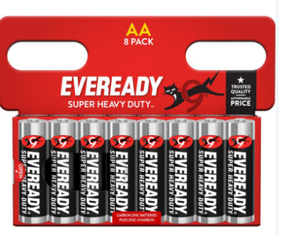 ЕВЪРЕДИ АА ЦИНК КАРБОНОВИ БАТЕРИИ 8 БР