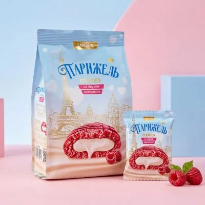 ЗАРКУАНД ПАРИЖ БИСКВИТИ С ВКУС НА МАЛИНА 210 ГР