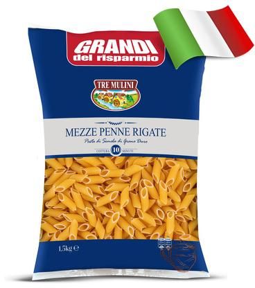 ПАСТА ТРЕ МУЛИНИ МЕЗЕ ПЕНЕ РИГАТЕ 1500 ГР