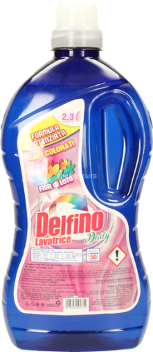 ДЕЛФИНО ТЕЧЕН ГЕЛ ЗА ЦВЕТНИ ДРЕХИ 2300 МЛ/50 П / РОЗОВ / 