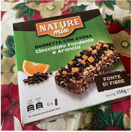 МЮСЛИ БАР С ФИБРИ ШОКОЛАД И ПОРТОКАЛ 6 БР В КУТИЯ