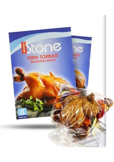  БРОУКЪН СТОУН ПЛИК ЗА ПЕЧЕНЕ НА ПИЛЕ 8 БР /СИН/