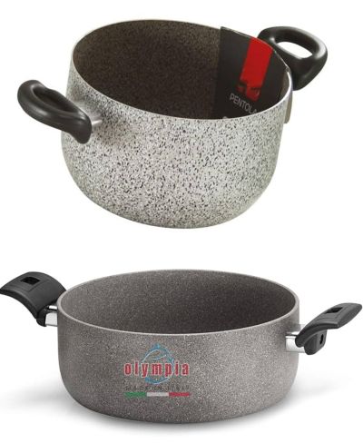 ИТАЛИАНСКИ СЕТ ТЕНДЖЕРИ С ТЕФЛОНОВО ПОКРИТИЕ 18 СМ + 23 СМ ДИАМЕТЪР