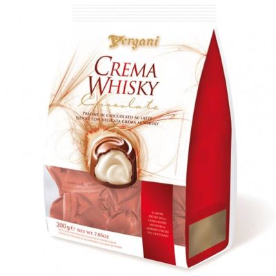 ВЕРГАНИ ИТАЛИАНСКИ ШОКОЛАДОВИ БОНБОНИ С ЧЕРЕН ШОКОЛАД И С УИСКИ 100 ГР