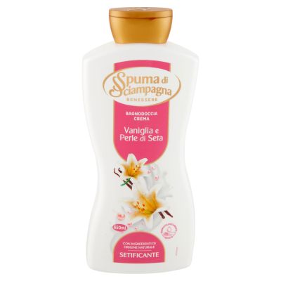 СПУМА ПЯНА ОТ ШАМПАНСКО СЕТИФИКАНТЕ ДУШ ГЕЛ ВАНИЛИЯ И КОПРИНЕНИ ПЕРЛИ 650 МЛ 