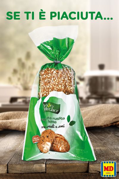 ИТАЛИАНСКИ ХЛЯБ ВИВО МЕГЛИО ДИЕТИЧЕН С ФИБРИ 400 ГР