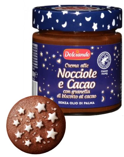 ТЕЧЕН ШОКОЛАД ДОЛЧИАНДО С НАТРОШЕНИ БИСКВИТКИ 350 ГР