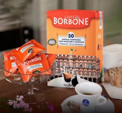 БОРБОНЕ  КАФЕ КАПСУЛИ ЗА НЕСПРЕСО МАШИНИ 50 БР/ ОРАНЖЕВИ/ 