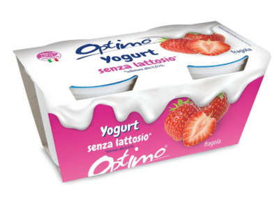 ИТАЛИАНКСИ ЙОГУРТ БЕЗ ЛАКТОЗА ЯГОДА ОПТИМО 2 Х 125 ГР