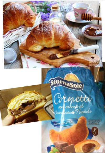 КРОАСАНИ СФОРНАСОЛЕ С ШОКОЛАД 8  БР В ПАКЕТ