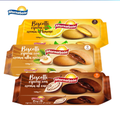 БИСКВИТИ ТУТКИ СФОРНАСОЛЕ С КАКАОВ КРЕМ 150 ГР